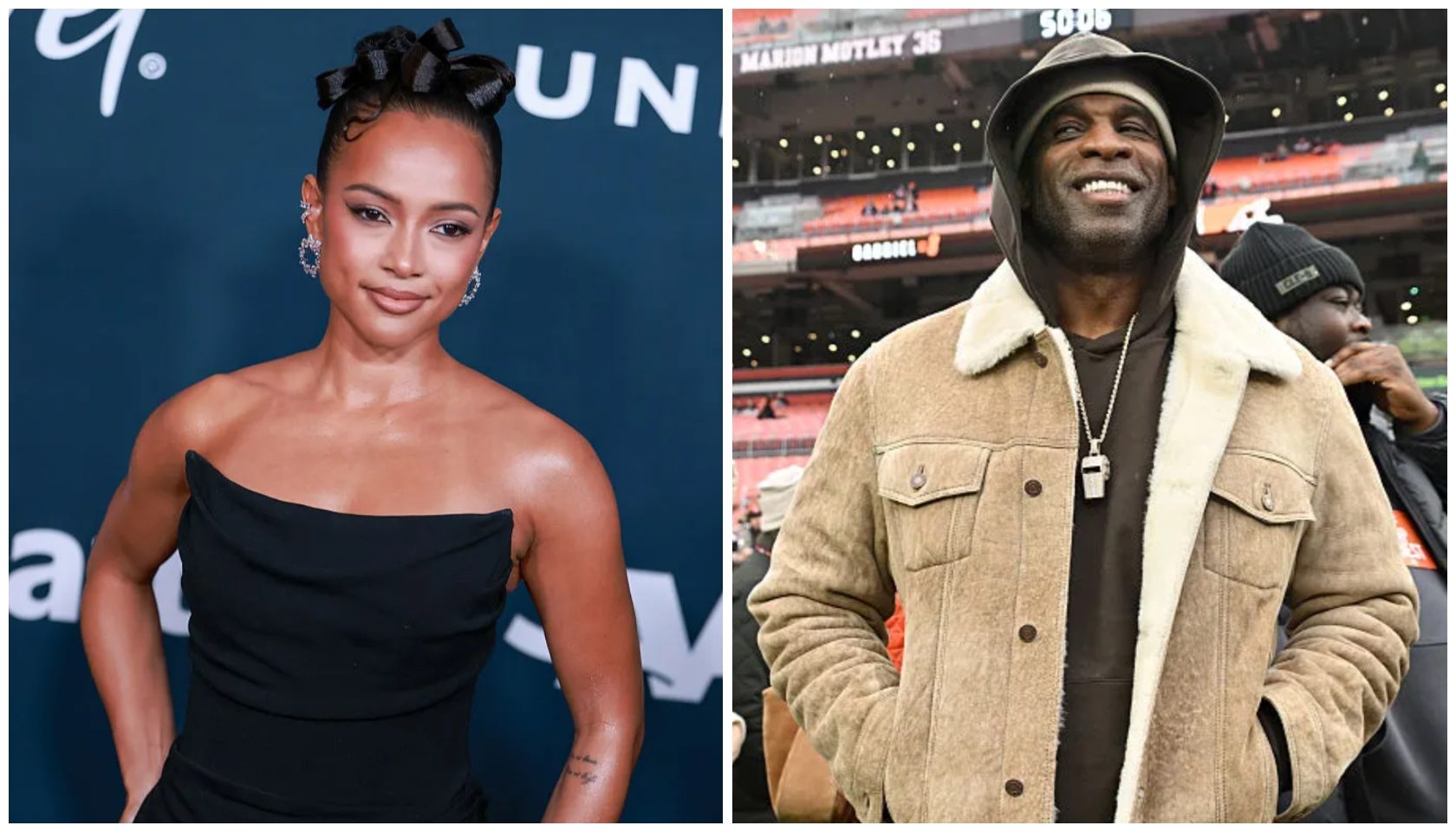 Karrueche Tran and Deion Sanders